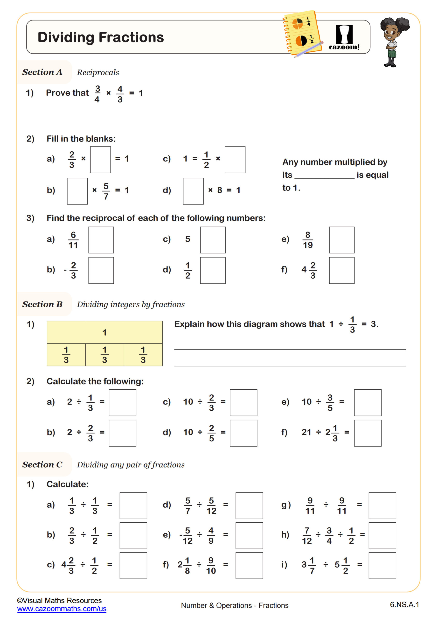 6Th Grade Math Worksheets | Printable Pdf Worksheets | Cazoom Math regarding Year 6 Maths Worksheets Free Printable