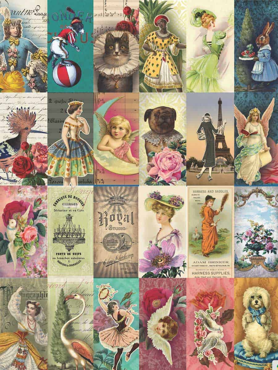 7 Free Creative Collage Sheet Printables For Decoupage Tissue within Free Printable Decoupage Images