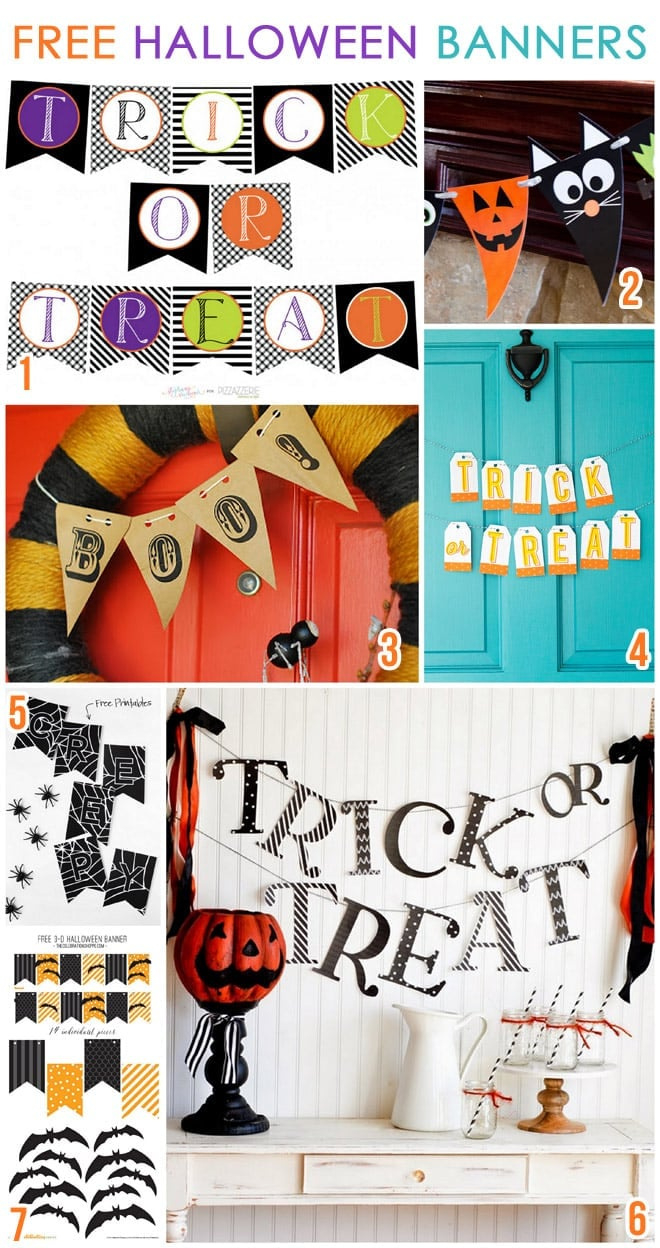 7 Free Printable Halloween Banners - Pizzazzerie intended for Free Printable Halloween Banner