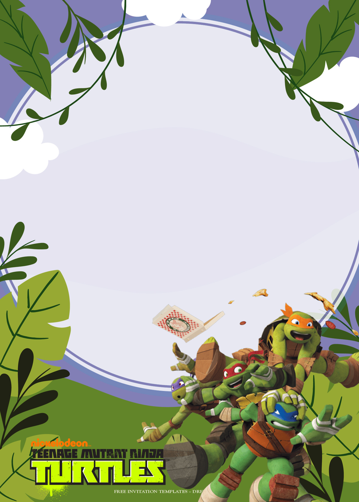 7+ Teenage Mutant Ninja Turtles Birthday Invitation Templates in Free Printable Tmnt Birthday Invitation Template