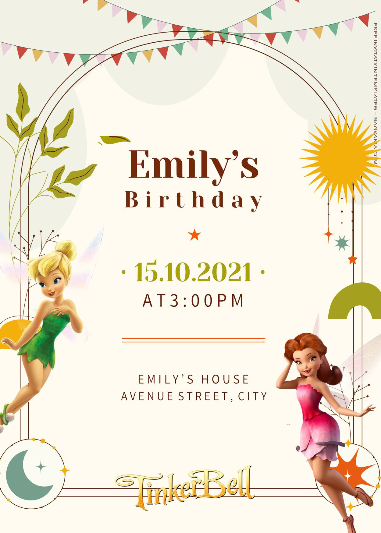 7+ Tinker Bell Playing With Friends Birthday Invitation Templates within Free Tinkerbell Printable Birthday Invitations