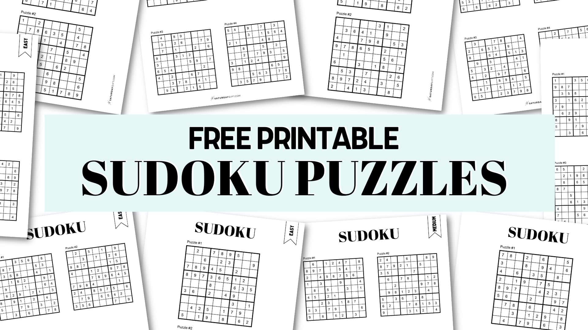 72 Free Printable Sudoku Puzzles | Saturdaygift with regard to Free Printable Sudoku Pdf