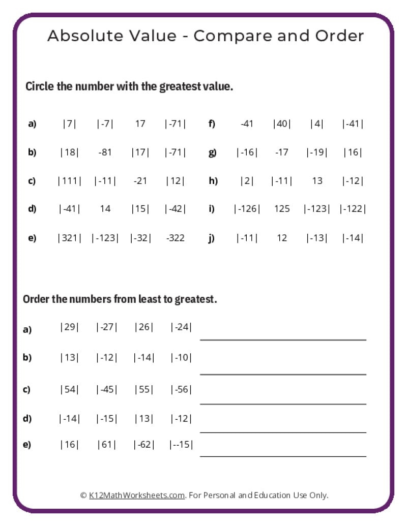 7Th Grade Math Worksheets with 7Th Grade Worksheets Free Printable
