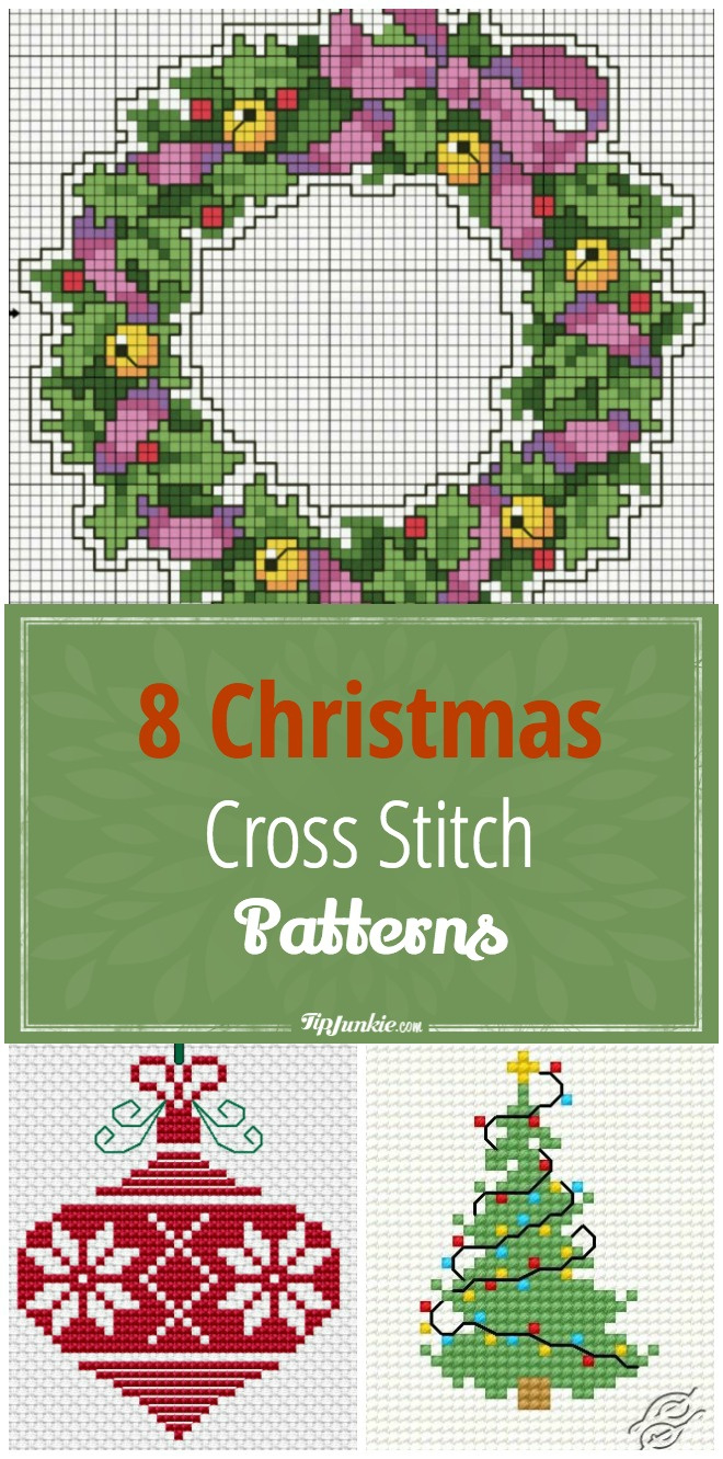 8 Christmas Cross Stitch Patterns – Tip Junkie in Free Printable Christmas Ornament Cross Stitch Patterns