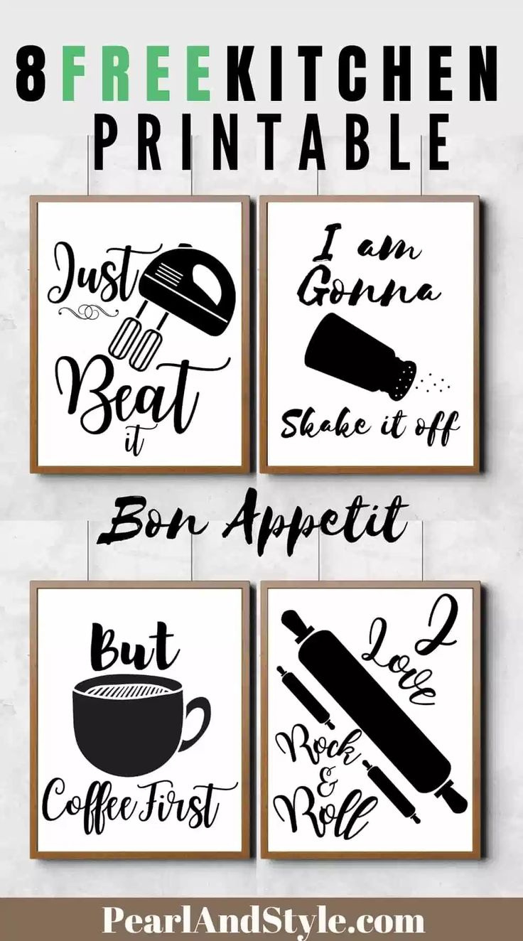 8 Free Funny Kitchen Printables To Make Your Kitchen Fun - Pearl regarding Free Funny Kitchen Printables