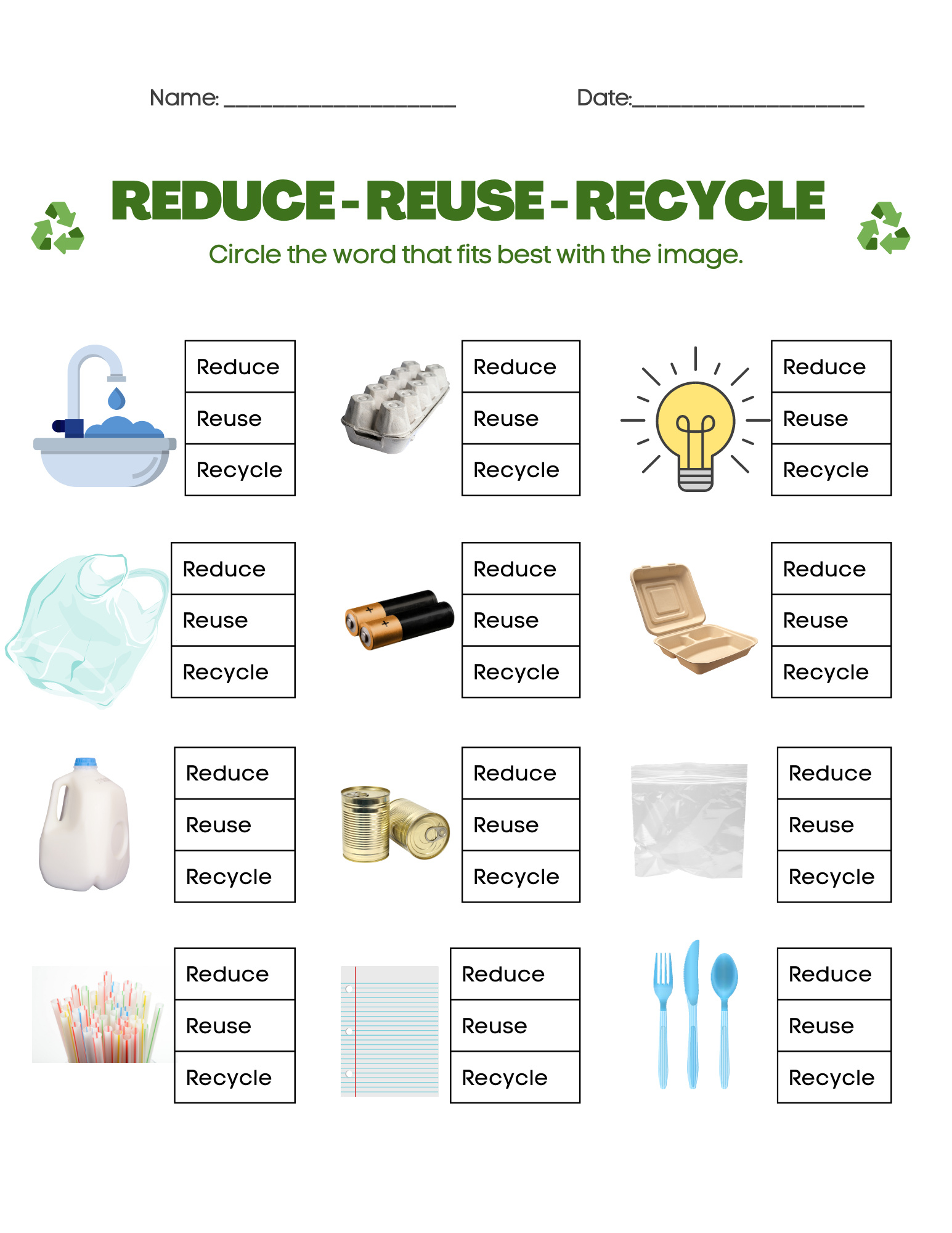 8 Fun Earth Day Free Worksheets And Printables For Kids with Free Printable Recycling Worksheets