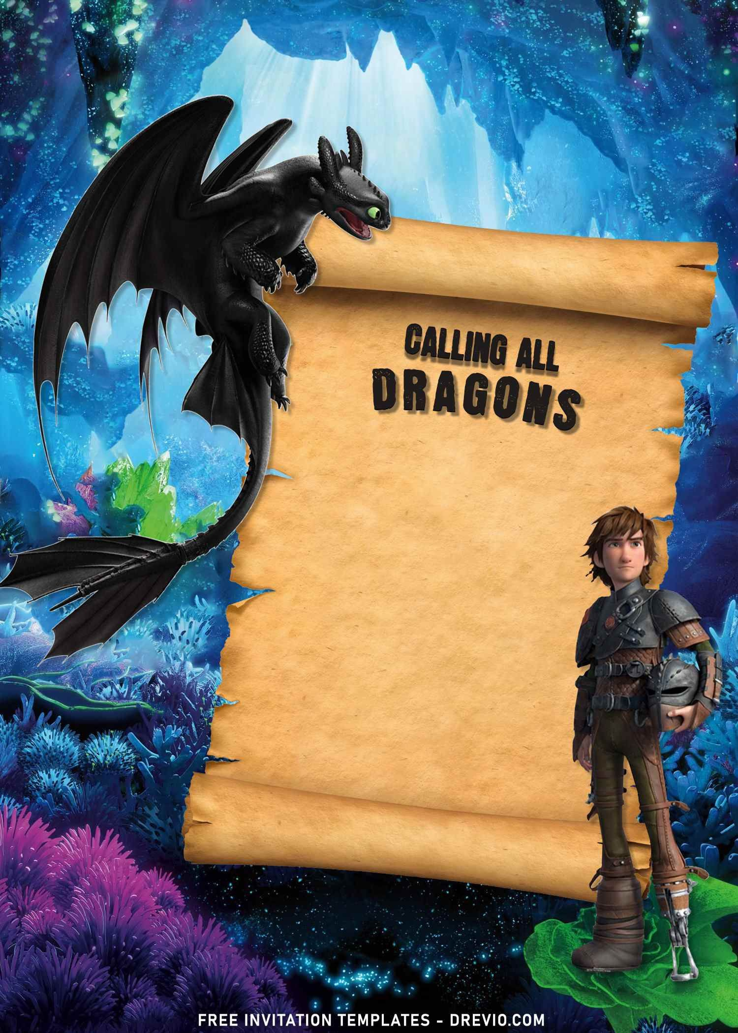 8+ How To Train Your Dragon Birthday Invitation Templates in How To Train Your Dragon Birthday Invitations Printable Free