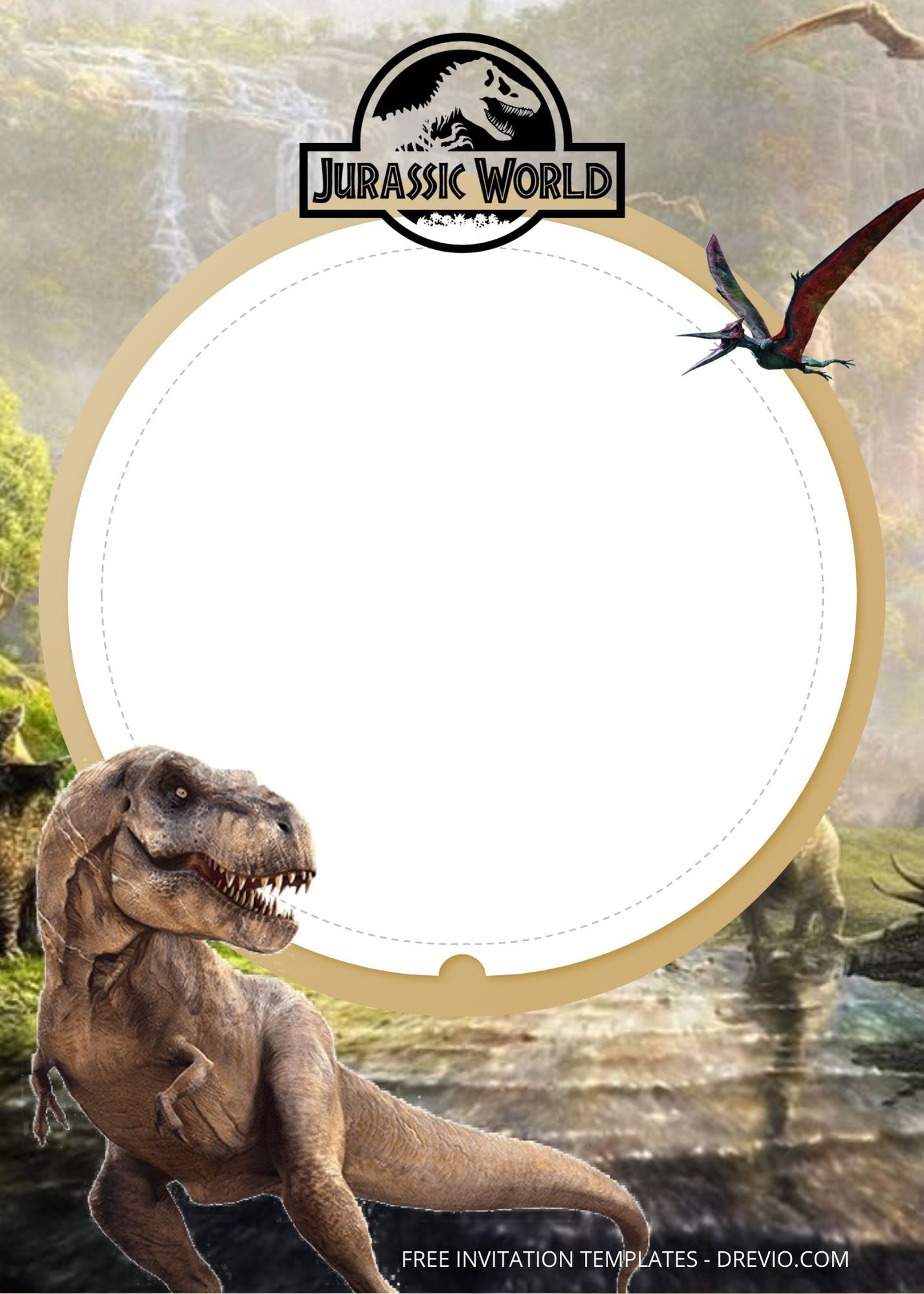 8+ Jurassic World Birthday Invitation Templates with regard to Free Printable Jurassic World Invitations
