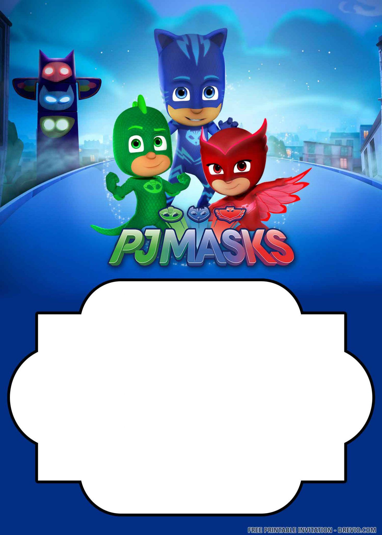 8 Pj Masks Invitations Ideas | Pj Mask Invitation, Pj Mask, Free throughout Free Printable Pj Masks Invitations