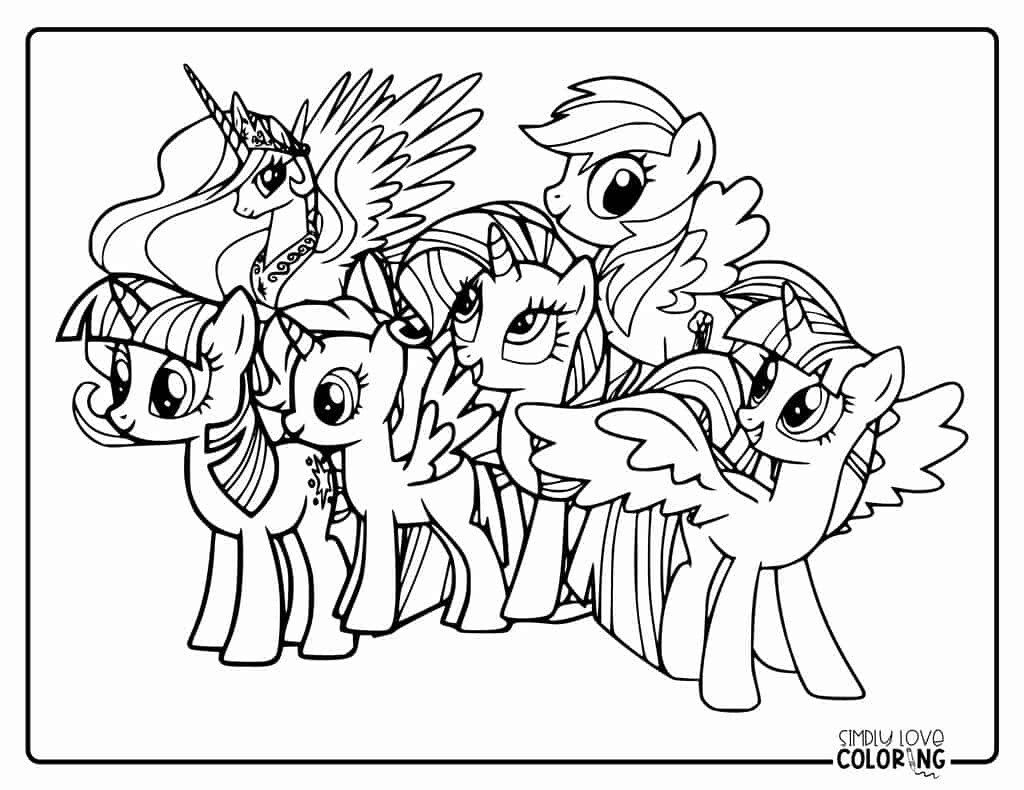 88 My Little Pony Coloring Pages (Free Pdf Printables) - Simply inside My Little Pony Free Printables