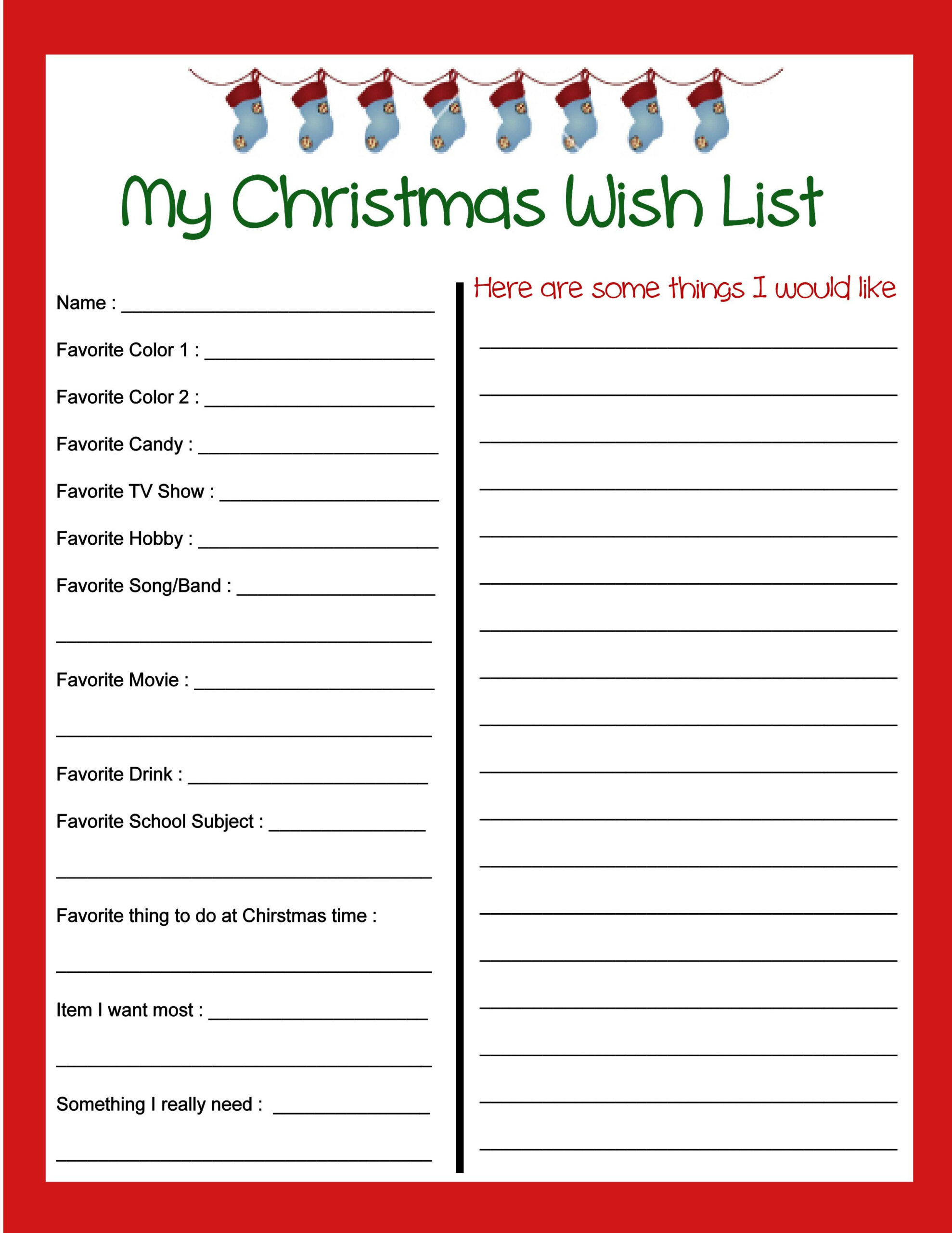 9 Best Christmas List Printable Ideas | Christmas List Printable within Free Printable Christmas List Maker