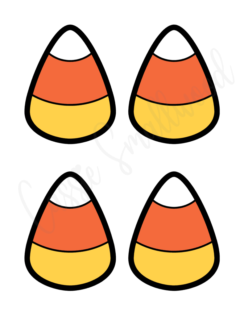 9 Cute Candy Corn Templates (Black And White + Color) - Cassie with regard to Free Printable Candy Corn