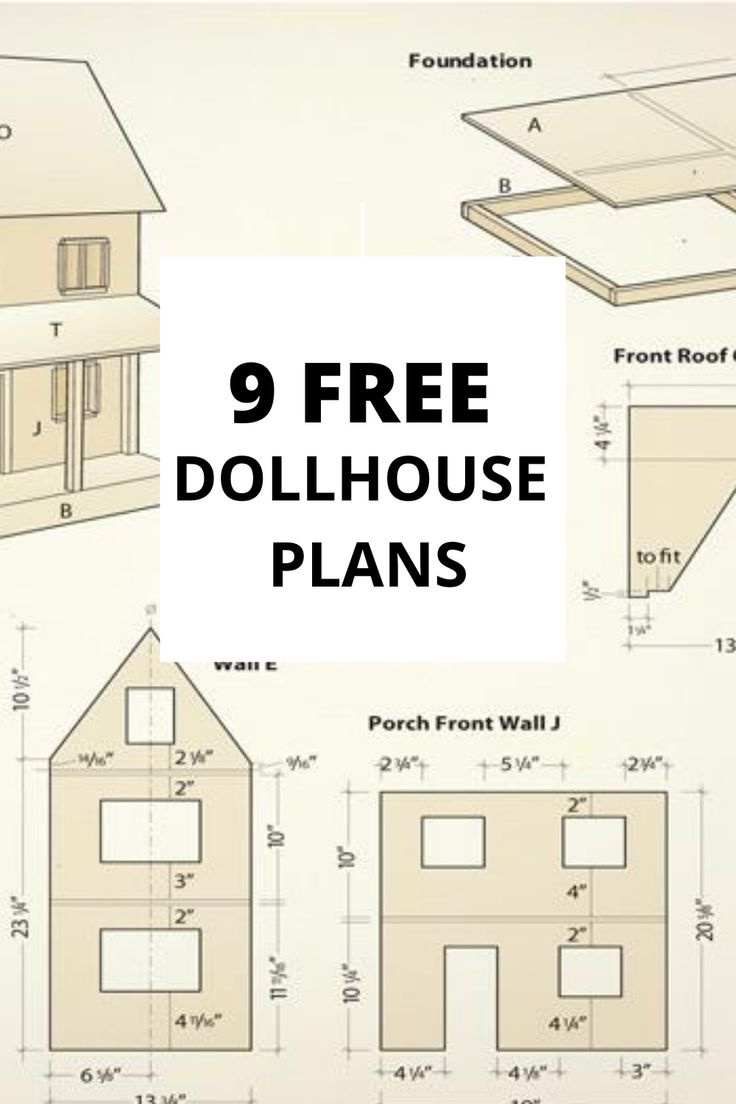 9 Free Dollhouse Plans throughout Free Printable Dollhouse Furniture Patterns