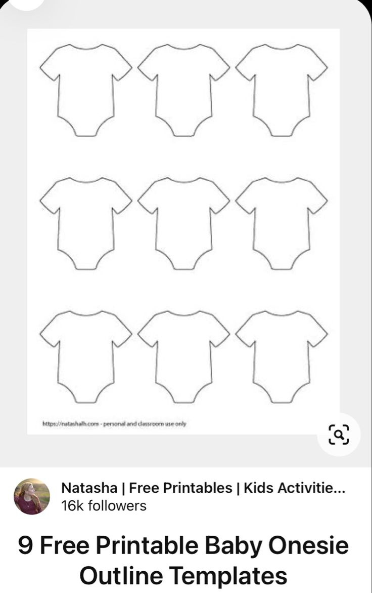 9 Free Printable Baby Onesie Outline Templates - The Artisan Life with Free Printable Baby Onesie Template