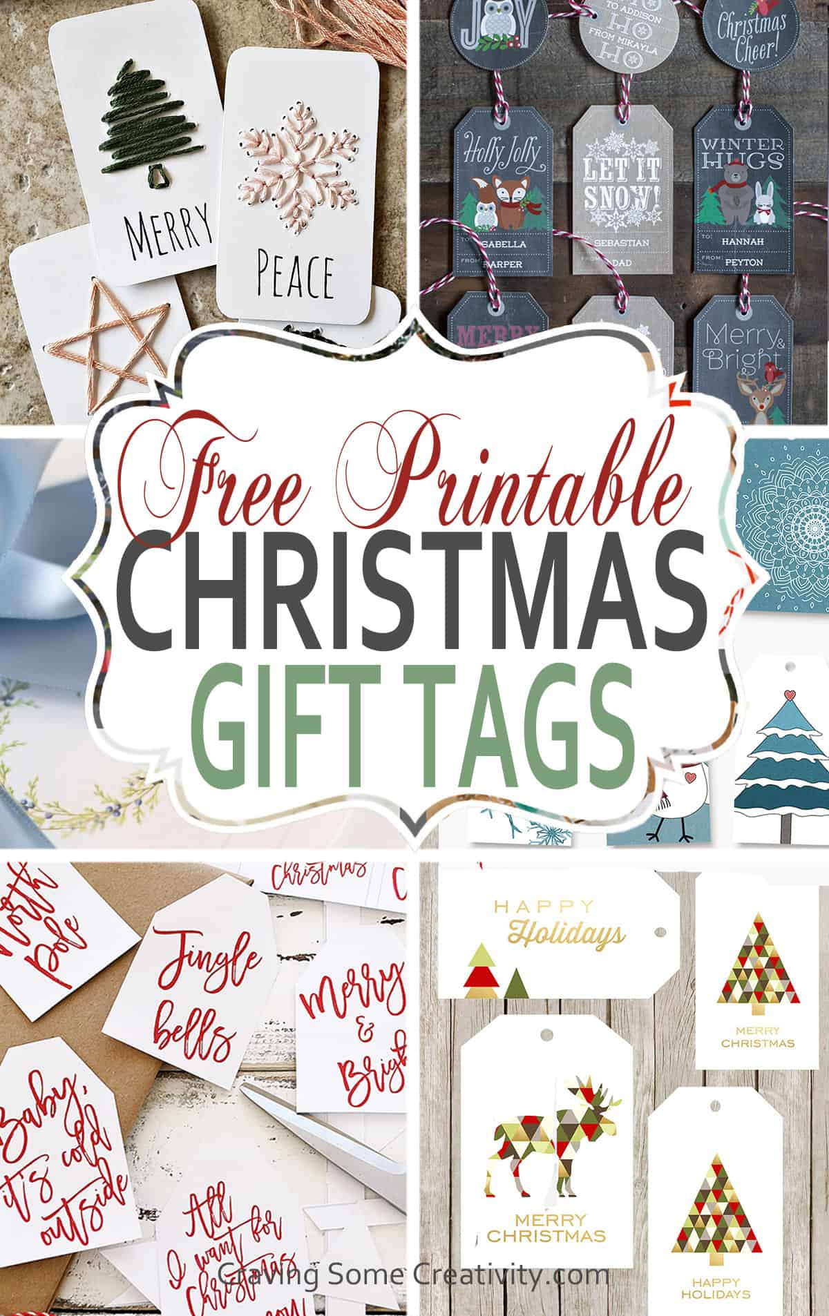 90+ Free Printable Rustic Christmas Tags For Gifts • Craving Some inside Free Printable Christmas Tags