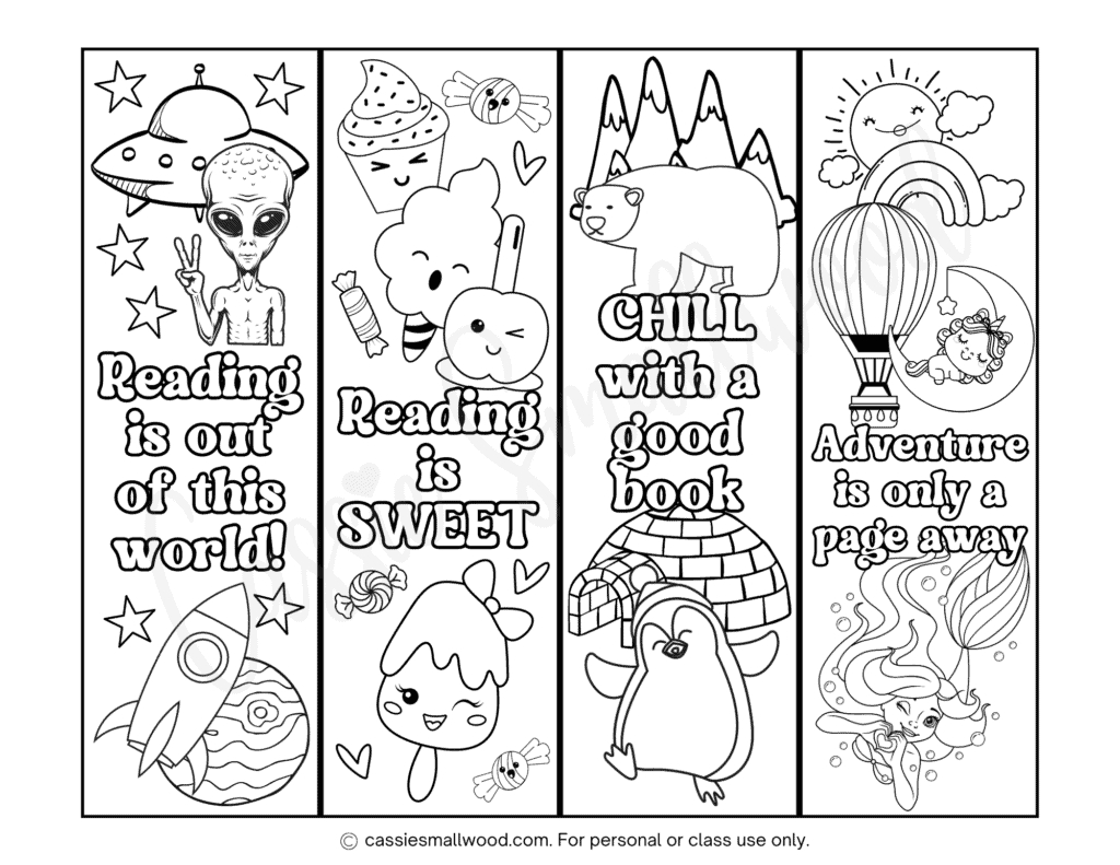 92 Cute Free Printable Bookmarks - Cassie Smallwood inside Free Printable Bookmarks To Color
