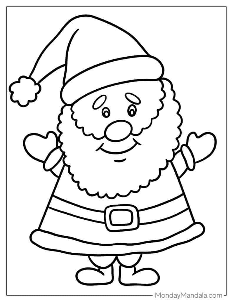 94 Santa Coloring Pages (Free Pdf Printables) with Santa Coloring Pages Printable Free