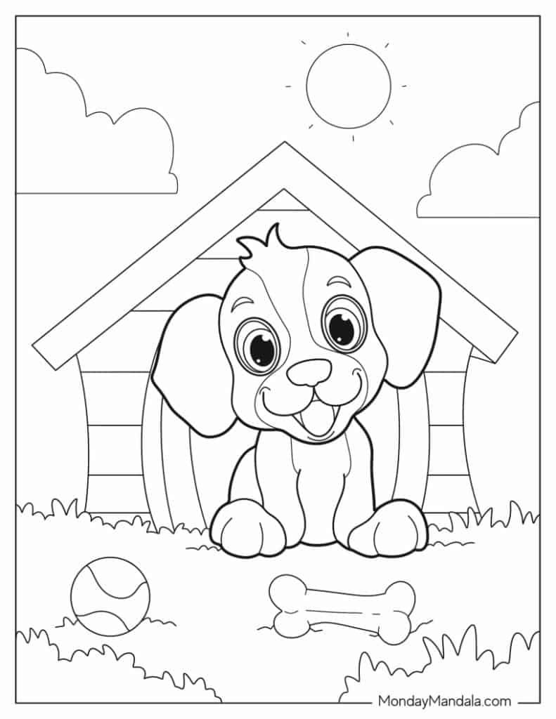 97 Dog Coloring Pages (Free Pdf Printables) intended for Free Printable Dog Coloring Pages