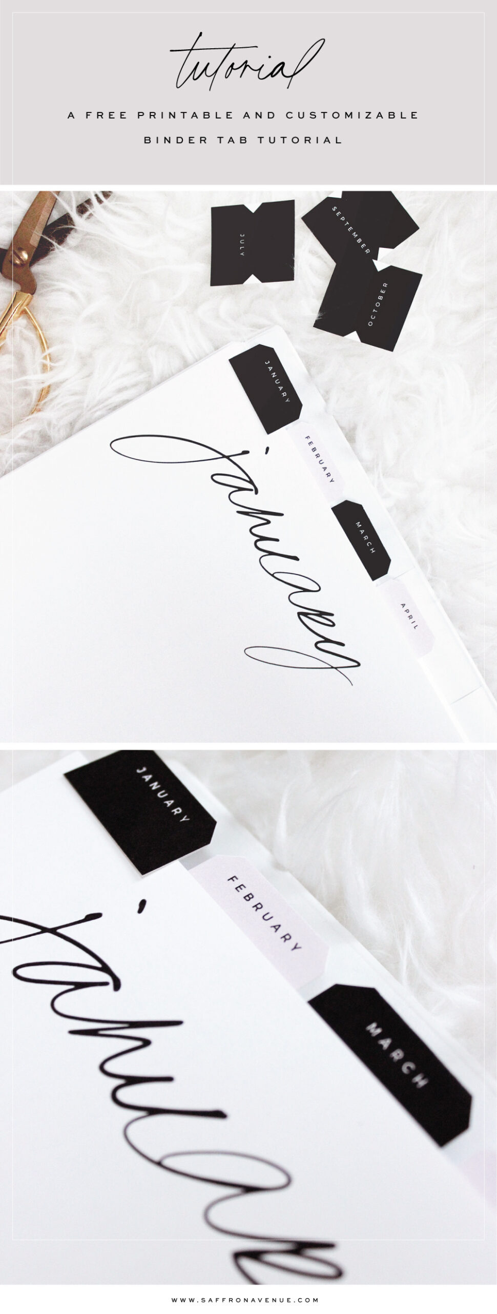 A Customizable And Free Printable Binder Tabs Tutorial with regard to Free Printable Tabs For Binders