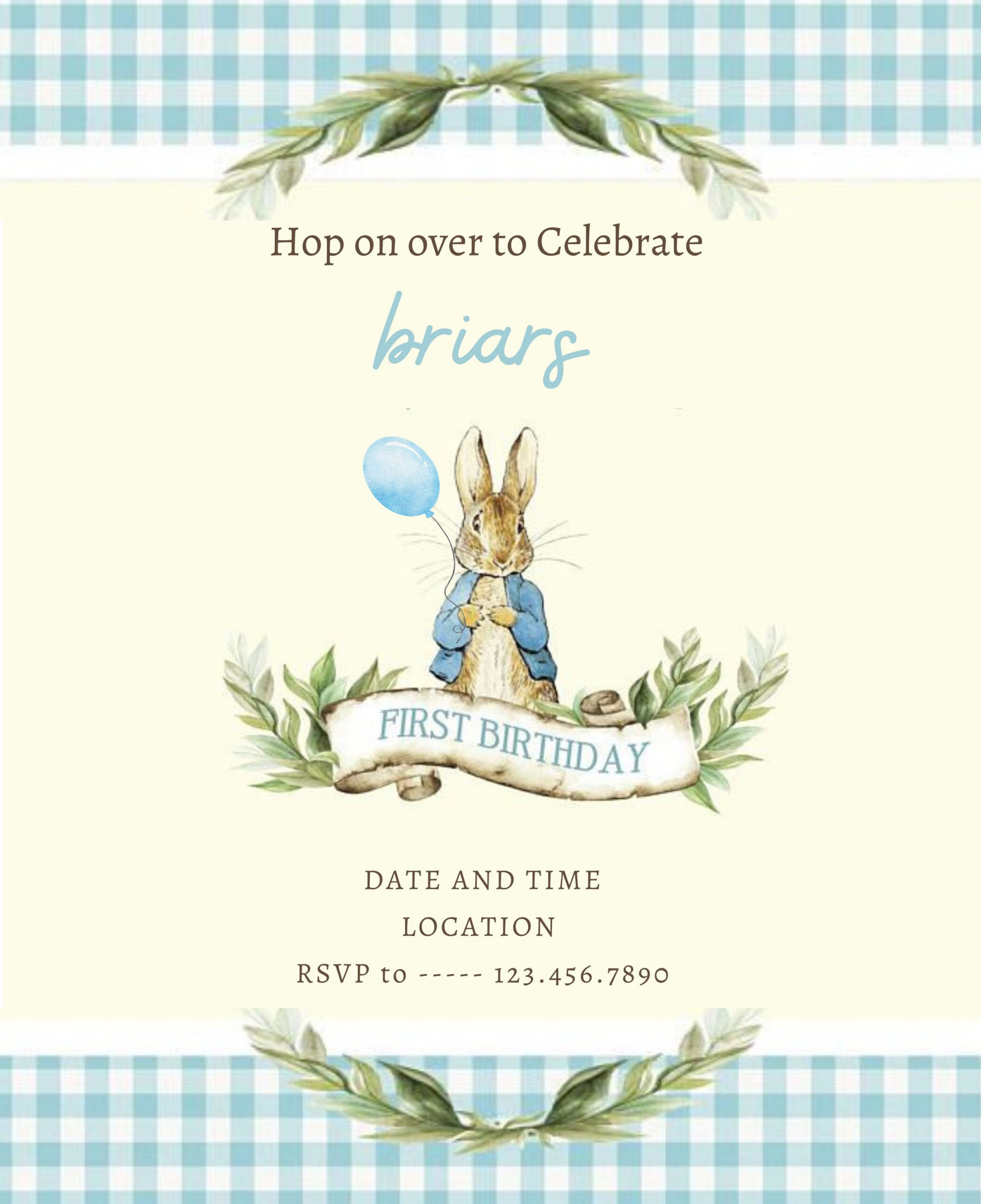 A Peter Rabbit 1St Birthday Party - For Briar — The Van Dorp inside Free Peter Rabbit Party Printables