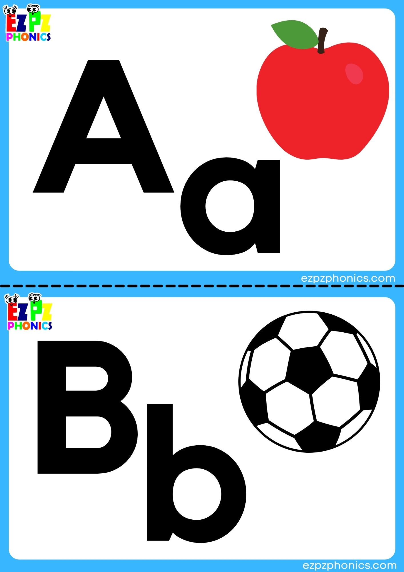 A To Z Half Page Phonics Flashcards With Images Complete Set with regard to Free Printable Phonics Flashcards With Pictures