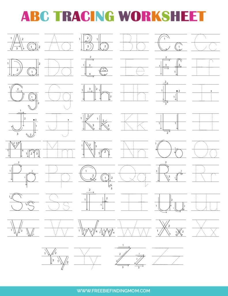 Abc Letters Printable Tracing Worksheets for Learning To Write Letters Free Printables