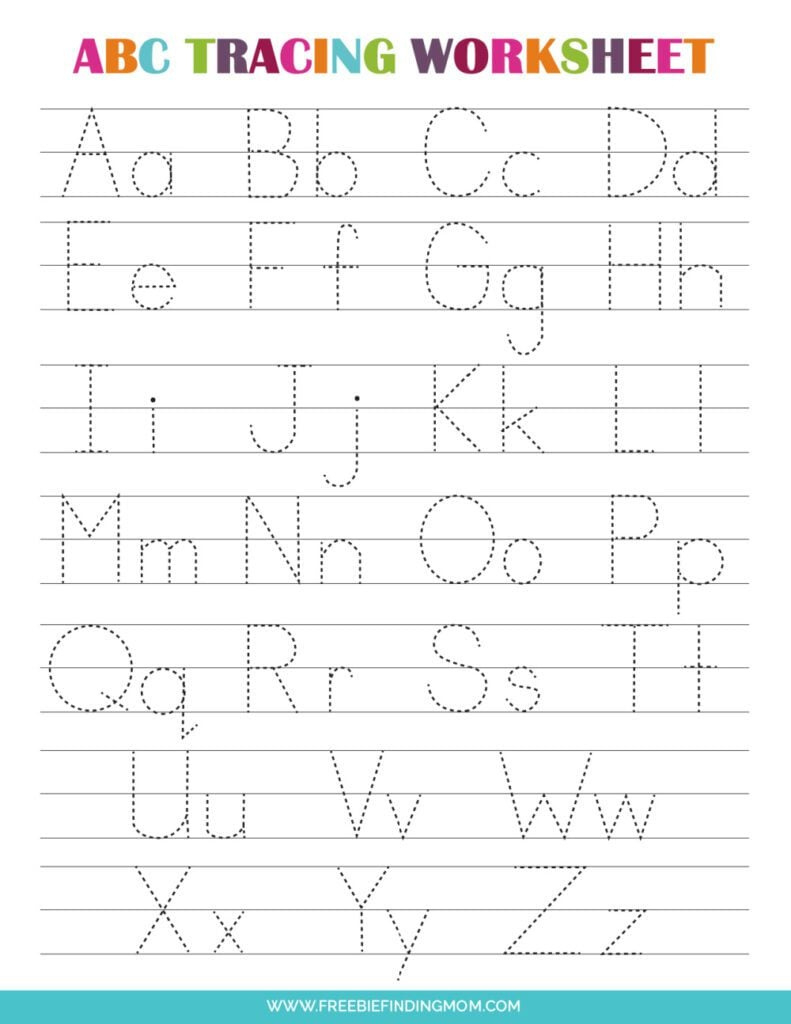 Abc Letters Printable Tracing Worksheets with regard to Free Printable Abc Worksheets