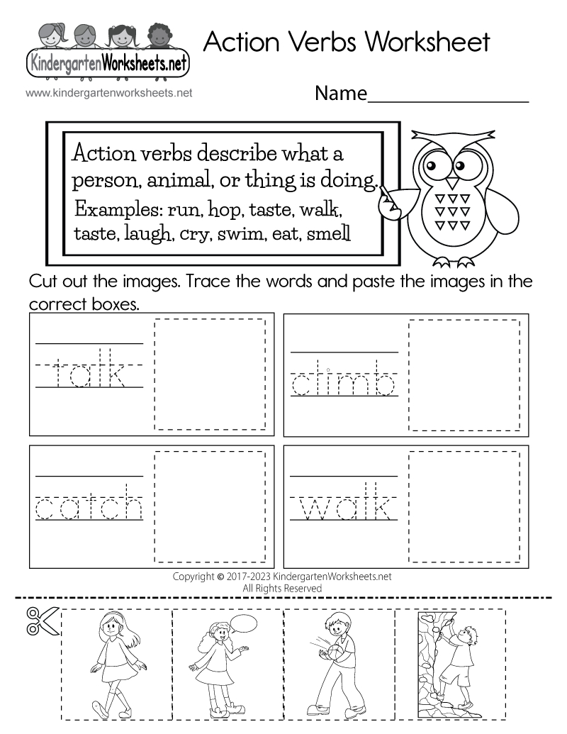 Action Verbs Worksheet - Free Printable, Digital, & Pdf pertaining to Free Printable Verb Worksheets