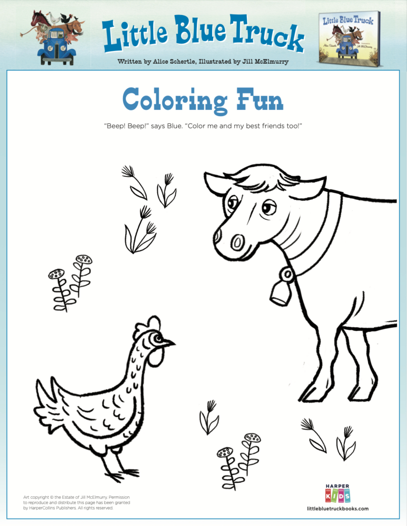 Activities - Fun Printables For Kids - Little Blue Truck intended for Little Blue Truck Free Printables