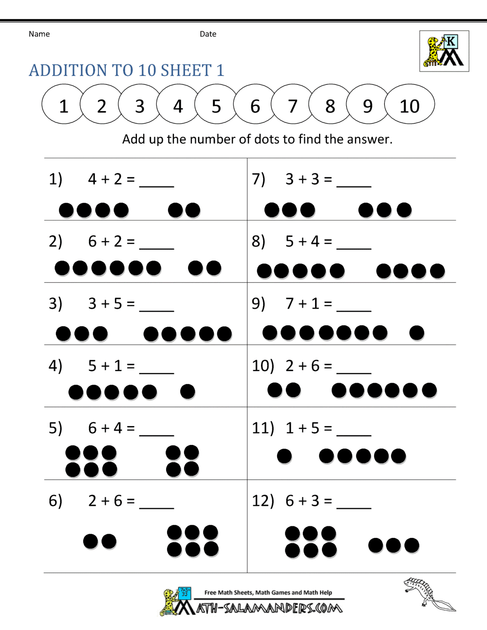 Addition And Subtraction Worksheets For Kindergarten inside Free Printable Kindergarten Addition And Subtraction Worksheets