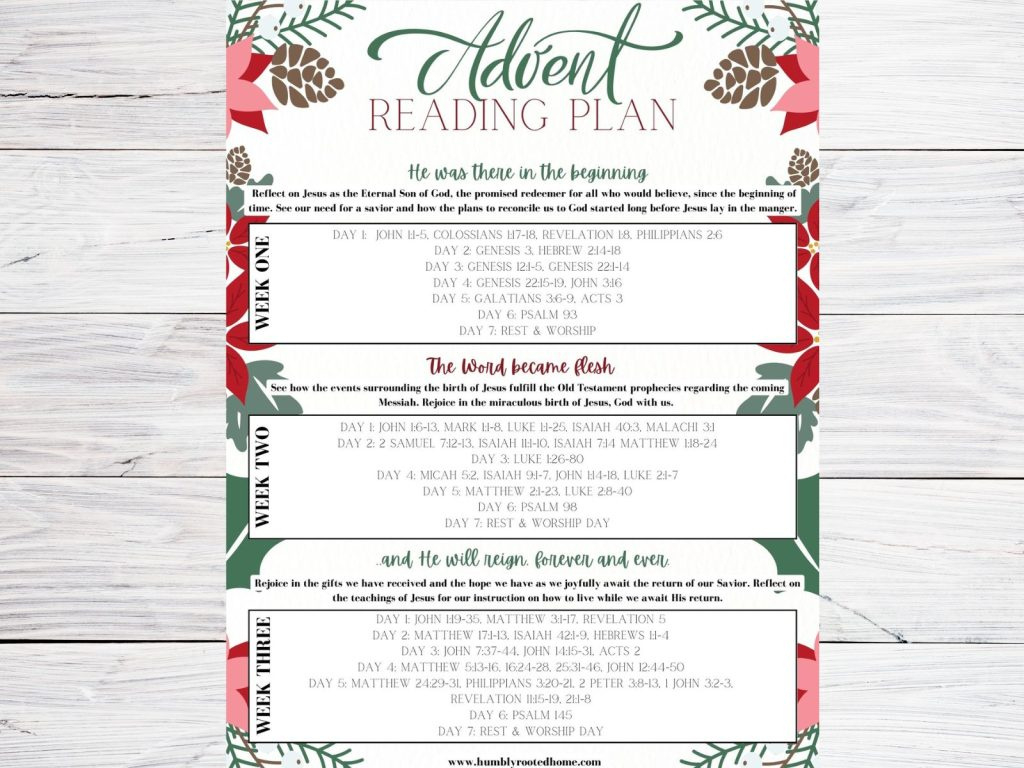 Advent Bible Reading Plan With Free Printable - in Free Printable Advent Bible Study