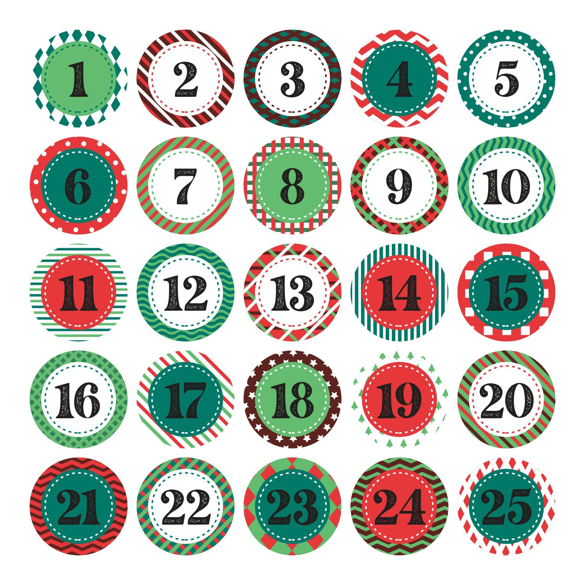 Advent Calendar Numbers - 10 Free Pdf Printables | Printablee with regard to Free Printable Advent Numbers