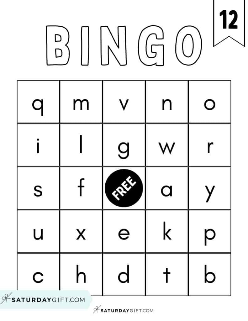 Alphabet Bingo Printable - Cute &amp;amp; Free Abc Bingo Cards | Saturdaygift inside Free Printable Alphabet Bingo Cards