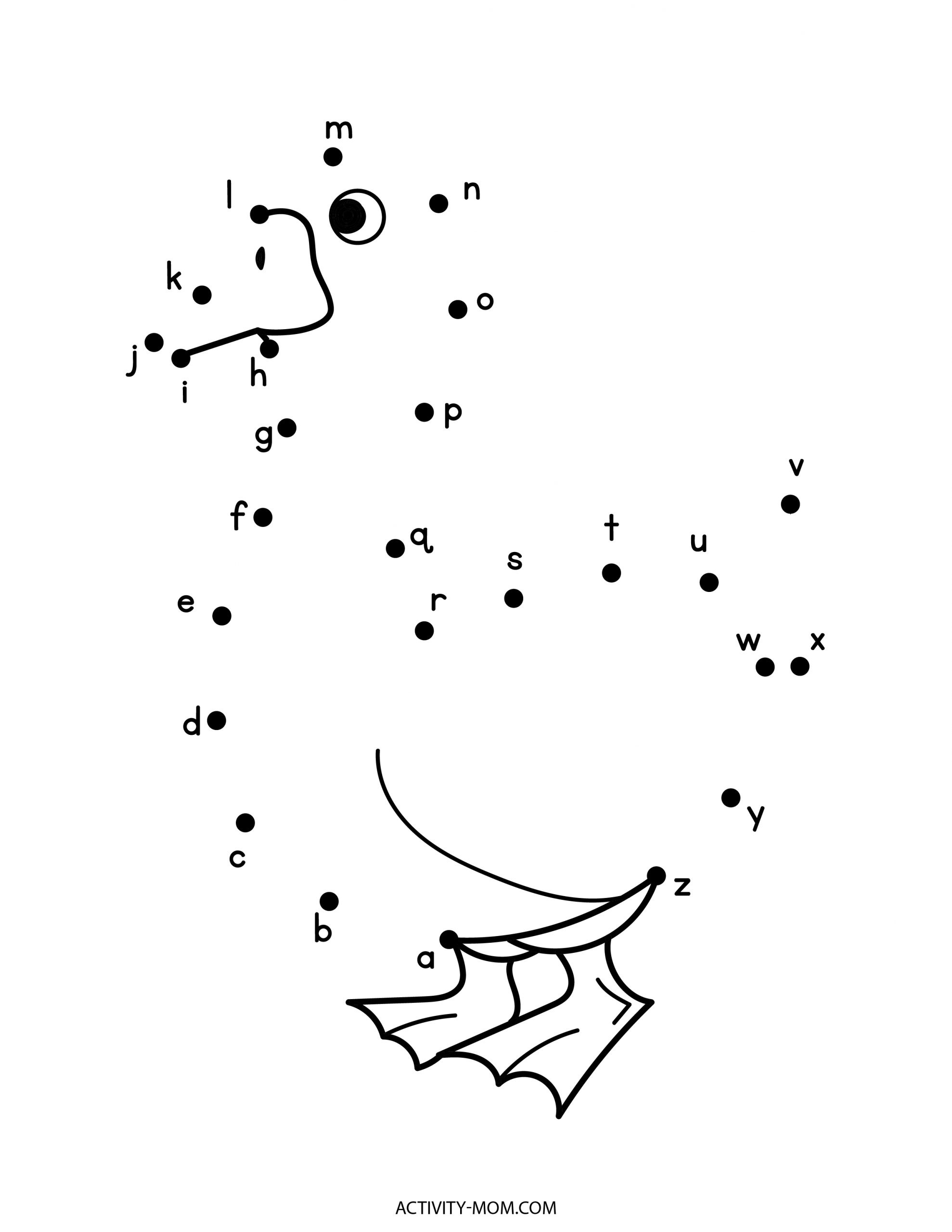 Alphabet Dot To Dot Worksheets (Free Printable) - The Activity Mom throughout Free Printable Alphabet Dot To Dot Worksheets