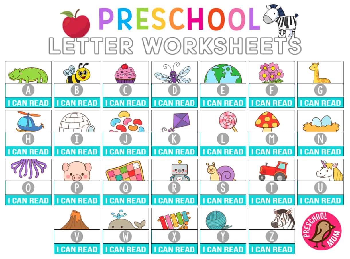 Alphabet Printables - Preschool Mom in Free Abc Printables For Kindergarten
