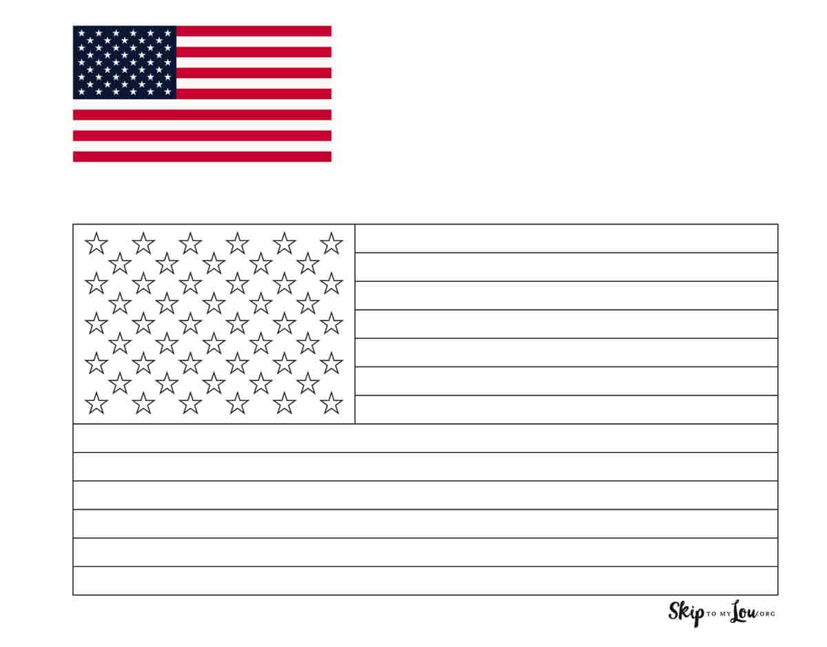 American Flag Coloring Pages | Skip To My Lou intended for Free Printable American Flag Coloring Page