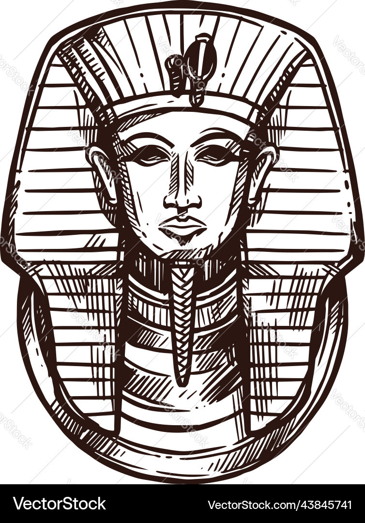 Ancient Egyptian Pharaoh Mask Royalty Free Vector Image pertaining to Free Printable Egyptian Masks