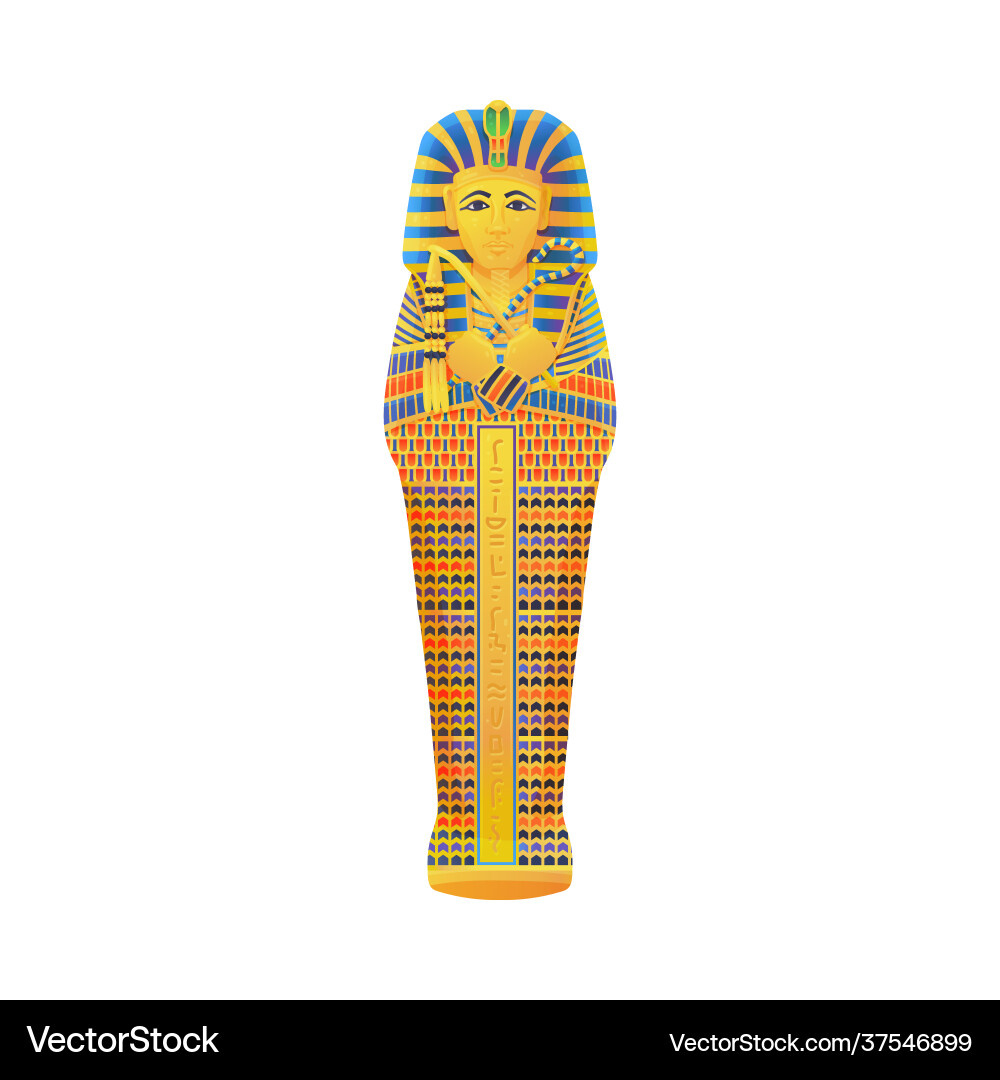 Ancient Sarcophagus Mummy Egyptian Pharaoh Vector Image within Free Printable Sarcophagus