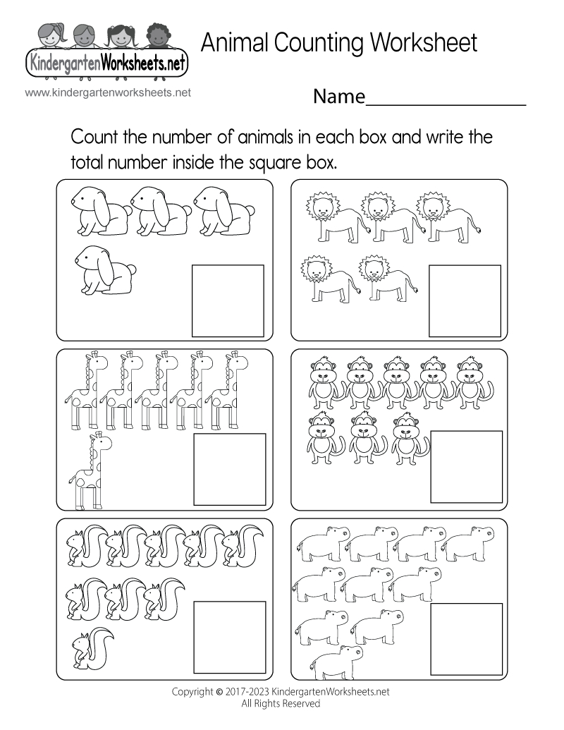Animal Counting Worksheet - Free Printable, Digital, & Pdf regarding Free Printable Counting Worksheets