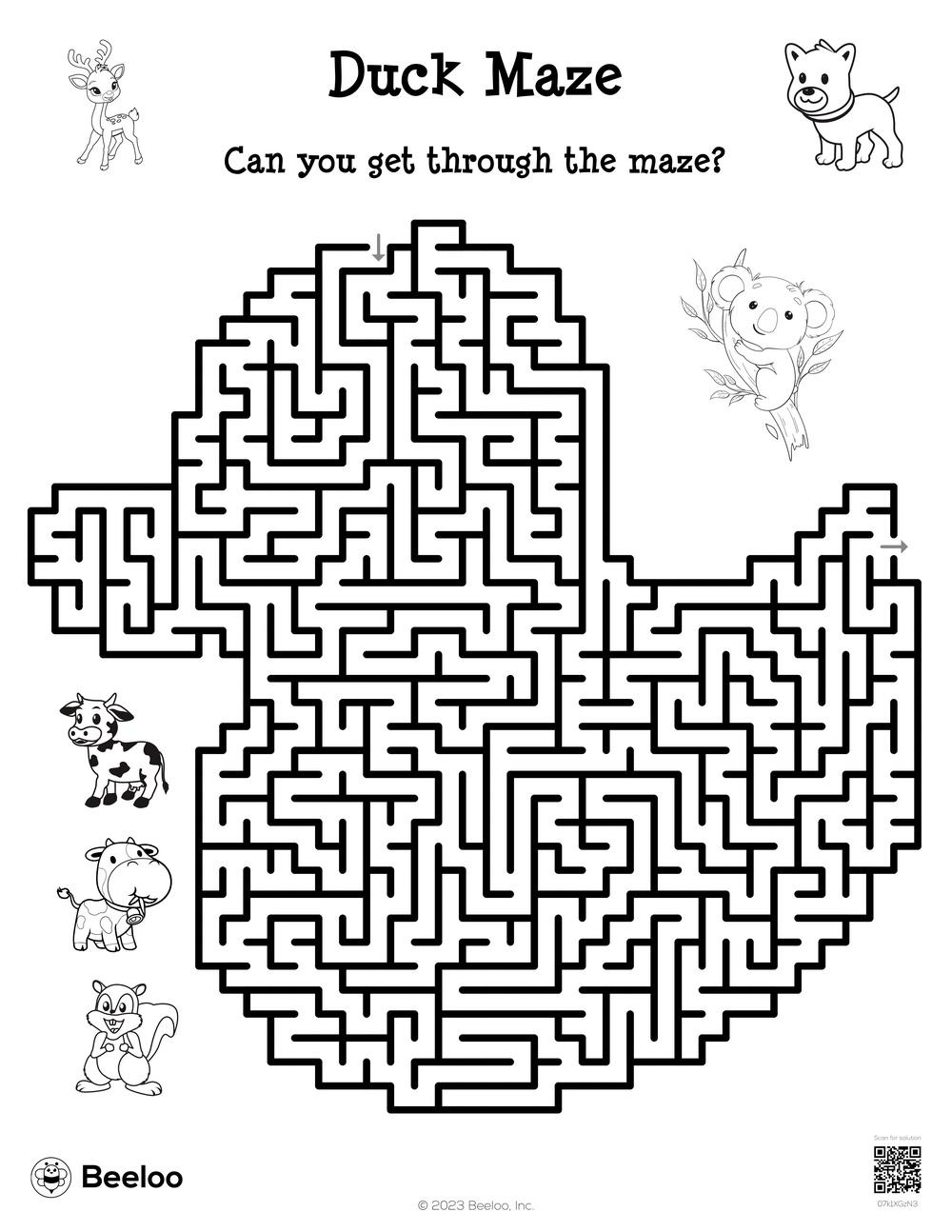 Animal-Themed Mazes • Beeloo Printable Crafts And Activities For Kids in Free Printable Mazes For Kids