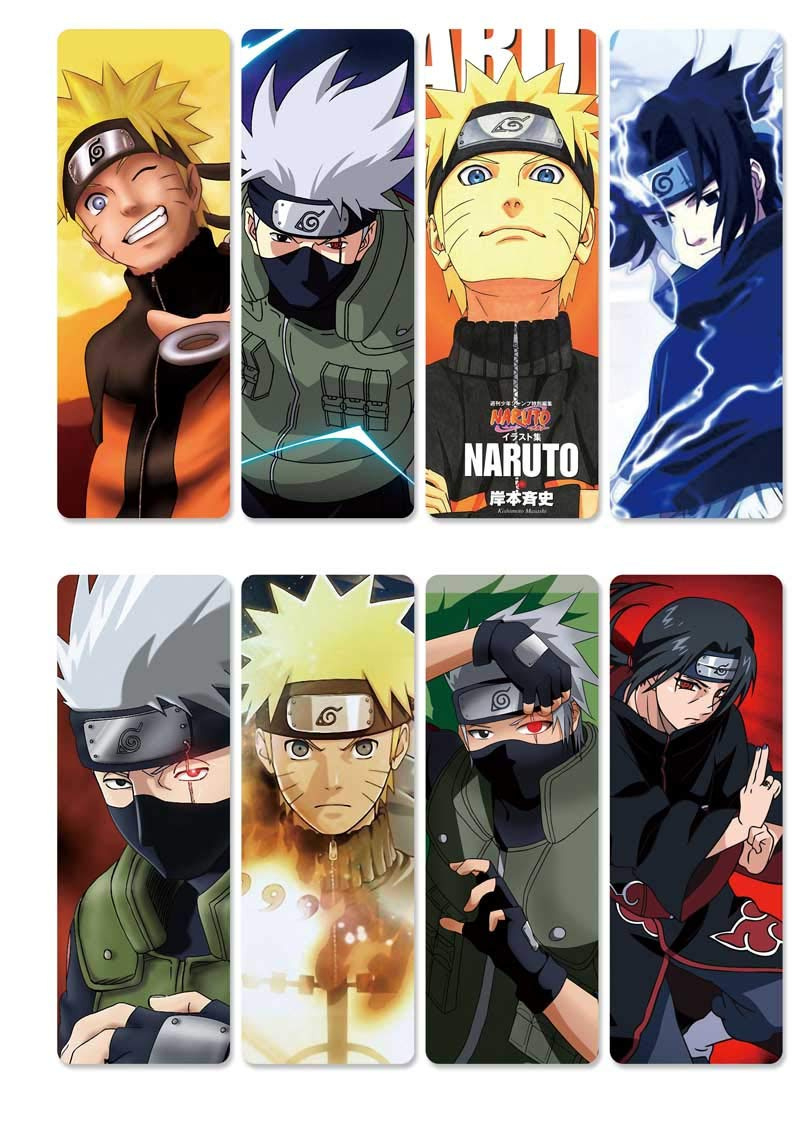 Anime Bookmarks Naruto Chibi - Set Of 8 Magnetic Bookmarks | Best pertaining to Anime Bookmarks Printable For Free