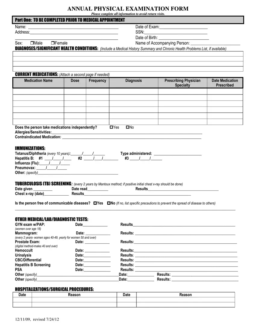 Annual Physical Examination Pdf Form - Formspal with Free Printable Physical Exam Forms