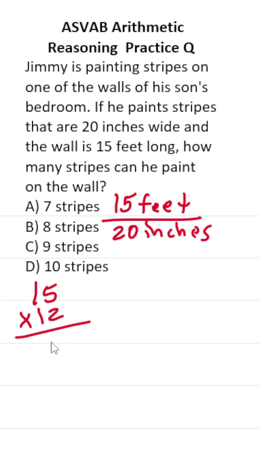 Asvab/Picat Arithmetic Reasoning Practice Test Q: Conversions in Free Printable Asvab Math Practice Test