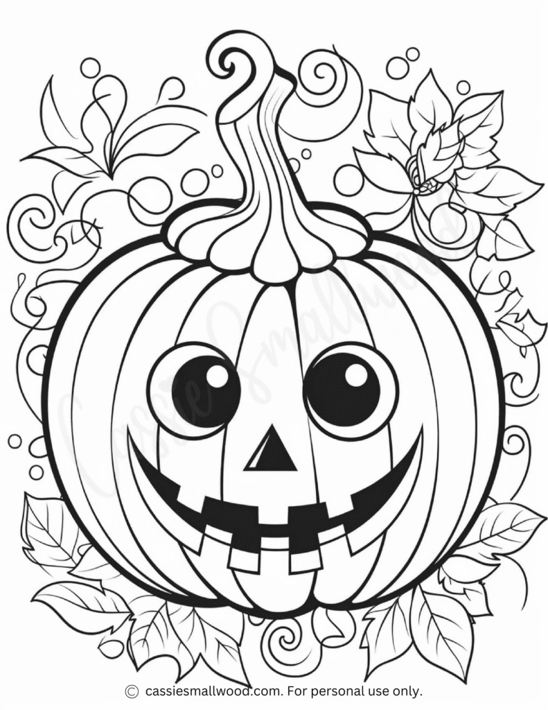 Awesome Halloween Coloring Pages - Cassie Smallwood throughout Printable Halloween Cards To Color For Free