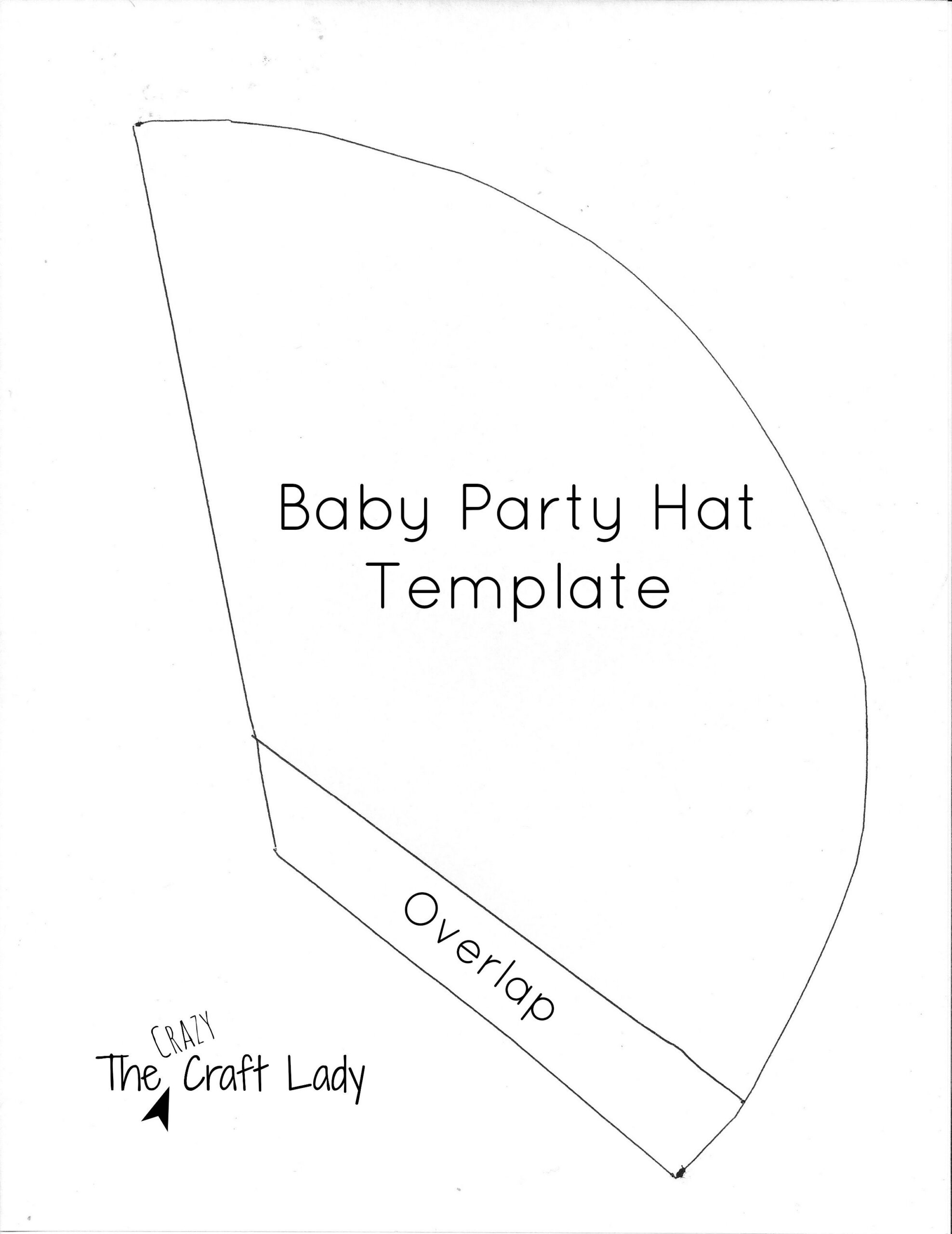 Baby Party Hats And Free Printable Template - The Crazy Craft Lady with regard to Free Printable Birthday Party Hats