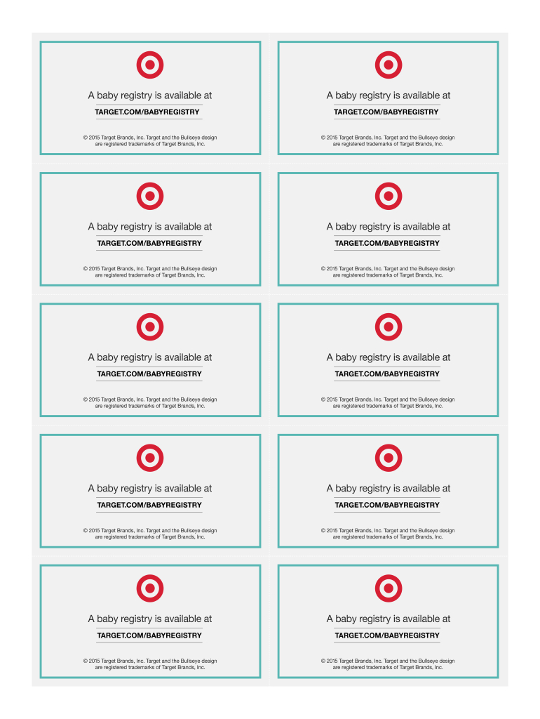 Baby Registry Cards Template Free: Fill Out &amp;amp; Sign Online | Dochub for Free Printable Registry Cards