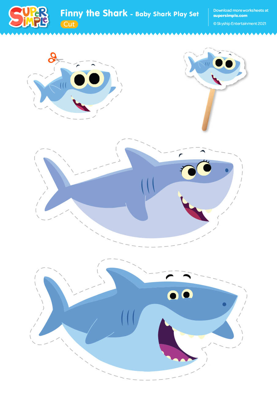 Baby Shark Play Set - Super Simple throughout Free Baby Shark Printables