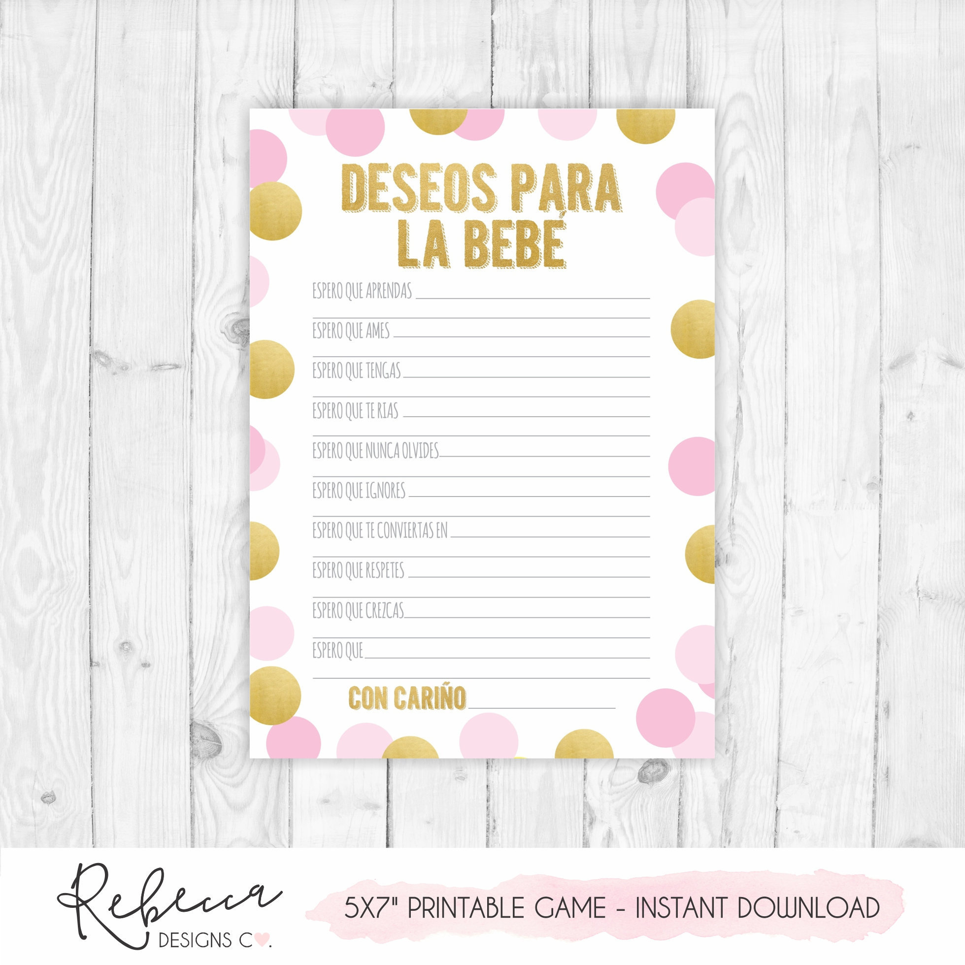 Baby Shower Game In Spanish Wishes For Baby Deseos Para La Bebe throughout Free Printable Baby Shower Games In Spanish