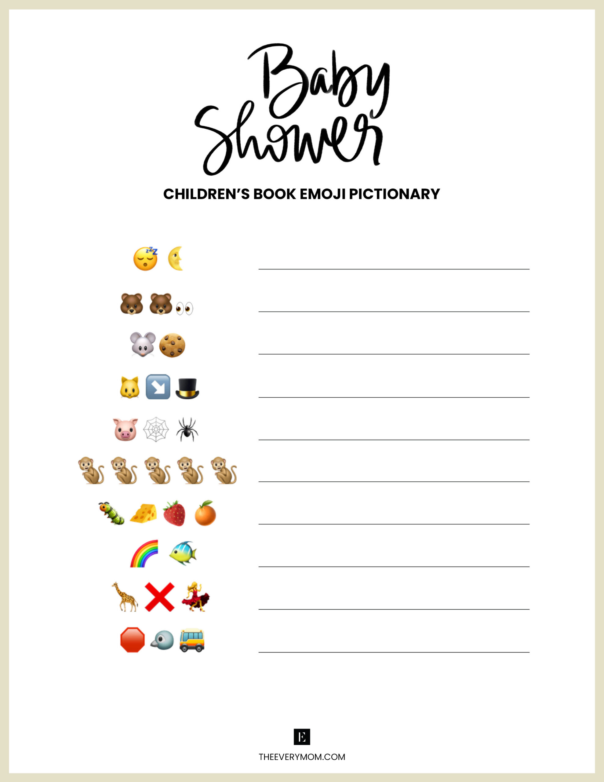 Baby Shower Games: 20 Fun And Unique Baby Shower Activities within Free Printable Online Baby Shower Games