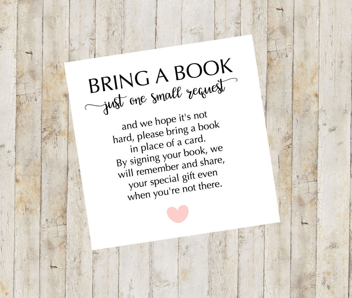 Baby Shower Printable, Baby Shower Bring A Book Card, Bring A Book pertaining to Bring A Book Instead Of A Card Free Printable